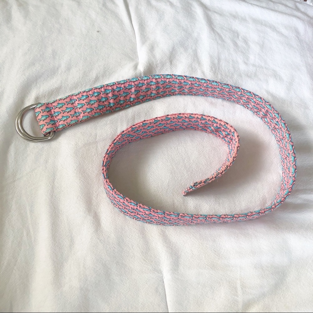 Vineyard Vines Pink and Blue Fish Belt